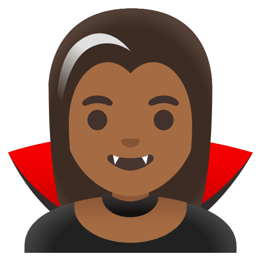 Woman Vampire Medium Dark Skin Tone Emoji from Noto Emojis Set