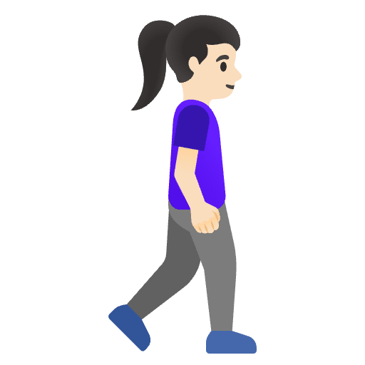Woman Walking Facing Right Light Skin Tone Emoji from Noto Emojis Set