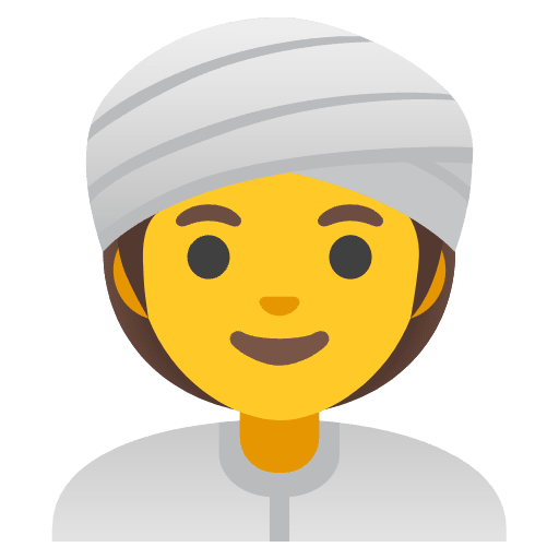 Woman Wearing Turban Emoji from Noto Emojis Set