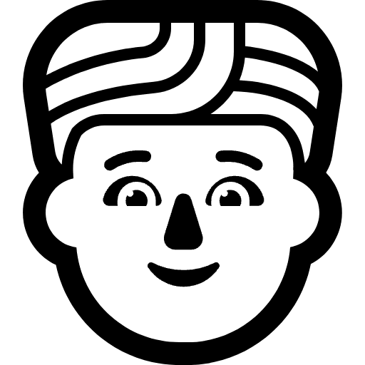 Woman Wearing Turban High Contrast Default Emoji from Fluent Emoji High Contrast Set