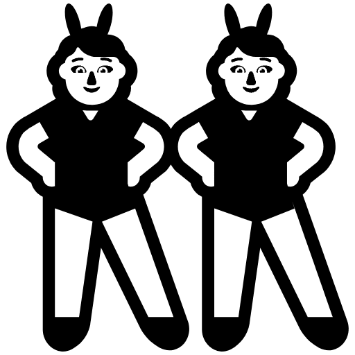 Woman With Bunny Ears High Contrast Element from Fluent Emoji High Contrast Set