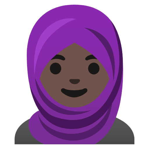 Woman With Headscarf Dark Skin Tone Emoji from Noto Emoji Set