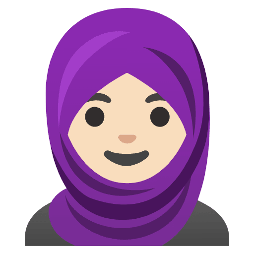 Woman With Headscarf Light Skin Tone Emoji from Noto Emojis Set