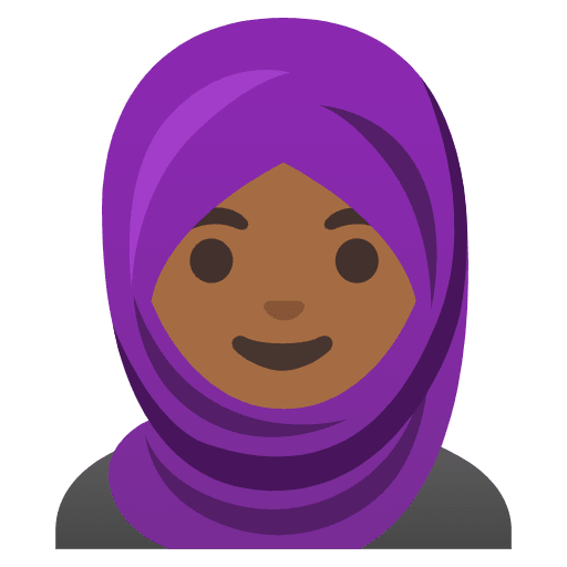 Woman With Headscarf Medium Dark Skin Tone Emoji from Noto Emojis Set