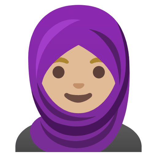Woman With Headscarf Medium Light Skin Tone Emoji from Noto Emojis Set