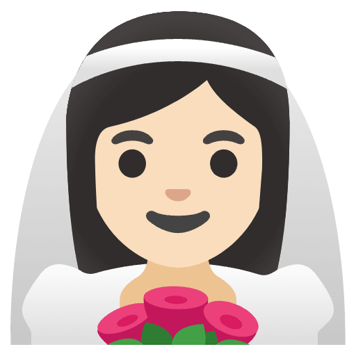 Woman With Veil Light Skin Tone Emoji from Noto Emojis Set