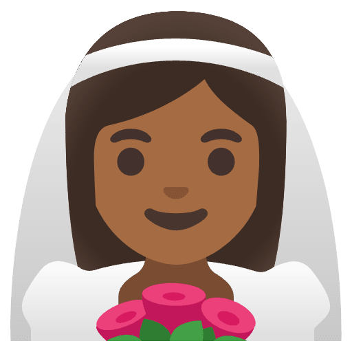 Woman With Veil Medium Dark Skin Tone Emoji from Noto Emojis Set