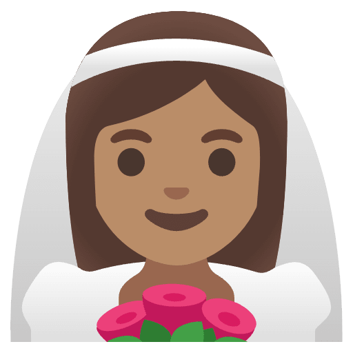 Woman With Veil Medium Skin Tone Emoji from Noto Emojis Set