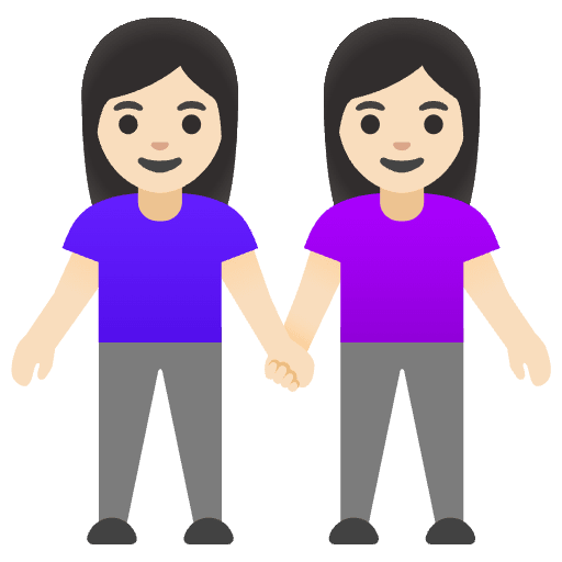 Women Holding Hands Light Skin Tone Emoji from Noto Emoji Set