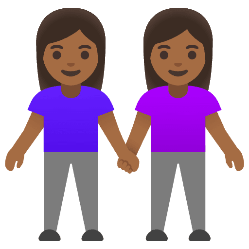 Women Holding Hands Medium Dark Skin Tone Emoji from Noto Emojis Set