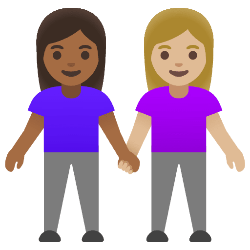 Women Holding Hands Medium Dark Skin Tone Medium Light Skin Tone Emoji from Noto Emoji Set