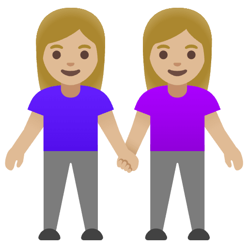 Women Holding Hands Medium Light Skin Tone Emoji from Noto Emoji Set