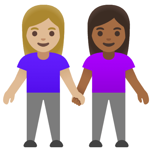 Women Holding Hands Medium Light Skin Tone Medium Dark Skin Tone Emoji from Noto Emoji Set