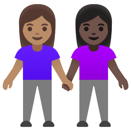 Women Holding Hands Medium Skin Tone Dark Skin Tone Emoji from Noto Emojis Set