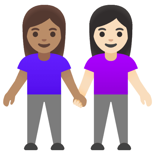 Women Holding Hands Medium Skin Tone Light Skin Tone Emoji from Noto Emoji Set