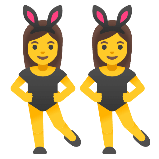 Women With Bunny Ears Emoji from Noto Emoji Set
