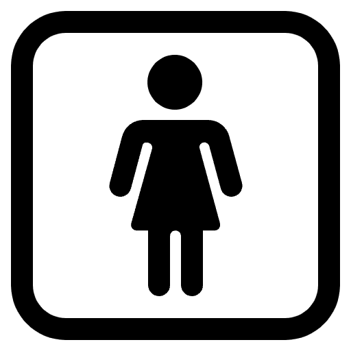 Womens Room High Contrast Element from Fluent Emoji High Contrast Set