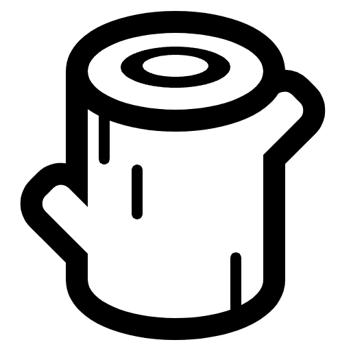 Wood High Contrast Emoji from Fluent Emoji High Contrast Set