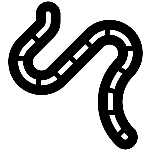 Worm High Contrast Emoji from Fluent Emoji High Contrast Set
