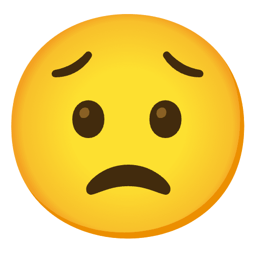 Worried Face Emoji from Noto Emojis Set