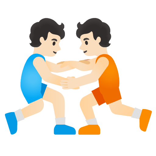 Wrestlers Tone 1 Emoji from Noto Emoji Set