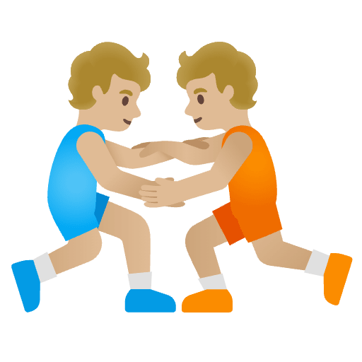 Wrestlers Tone 2 Emoji from Noto Emojis Set