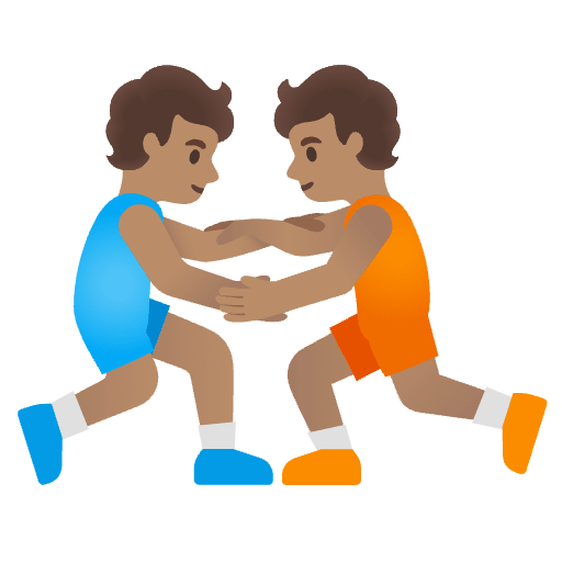 Wrestlers Tone 3 Emoji from Noto Emojis Set