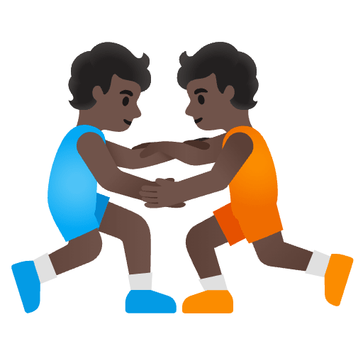 Wrestlers Tone 5 Emoji from Noto Emojis Set