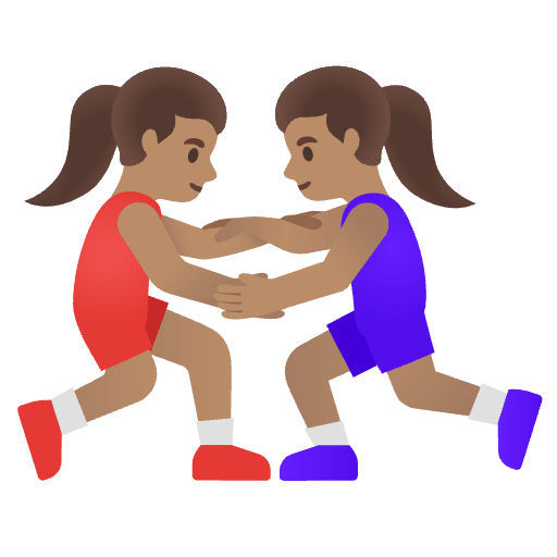 Wrestling Girls Emoji Emoji from Noto Emojis Set