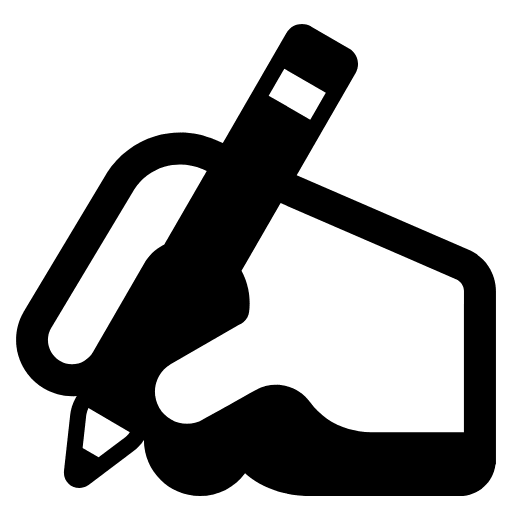 Writing Hand High Contrast Default Emoji from Fluent Emoji High Contrast Set