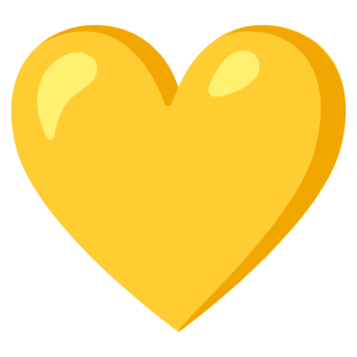 Yellow Heart Emoji from Noto Emoji Set
