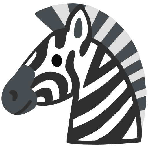 Zebra Emoji from Noto Emojis Set