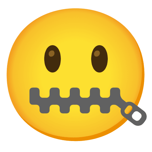 Zipper Mouth Face Element from Noto Emojis Set