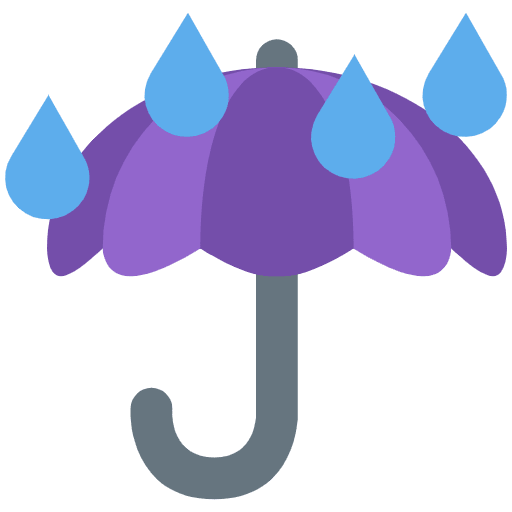 Umbrella With Rain Drops Element from Twemoji Emoji Set