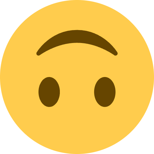 Upside Down Face Emoji from Twemoji Emoji Set