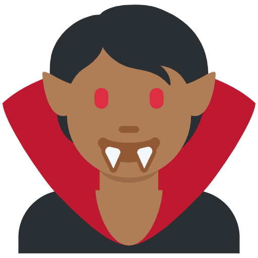Vampire Medium Dark Skin Tone Emoji from Twemoji Emoji Set