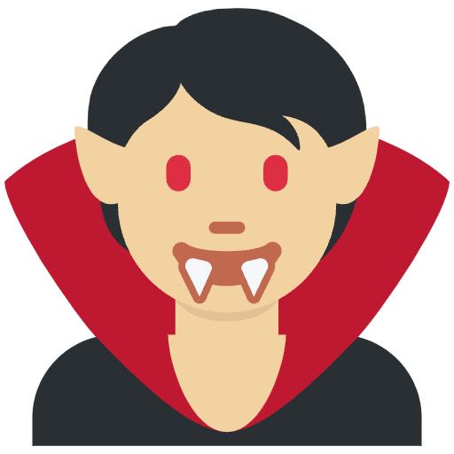 Vampire Medium Light Skin Tone Emoji from Twemoji Emoji Set