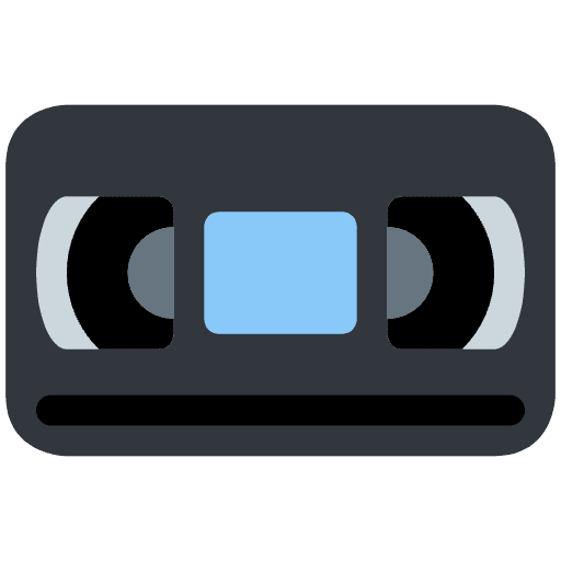 Videocassette Emoji from Twemoji Emoji Set