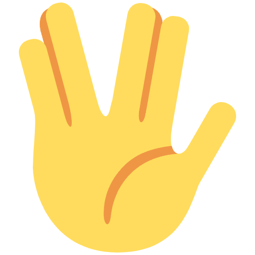 Vulcan Salute Emoji from Twemoji Emoji Set