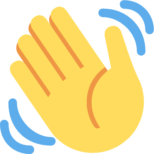 Waving Hand Emoji from Twemoji Emoji Set