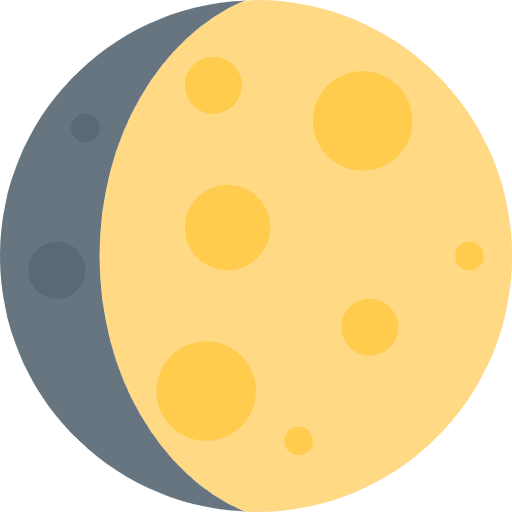 Waxing Gibbous Moon Element from Twemoji Emoji Set