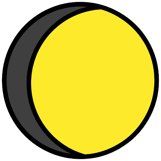 Waxing Gibbous Moon Emoji from OpenMoji Emoji Set