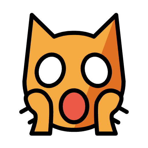 Weary Cat Emoji from OpenMoji Set