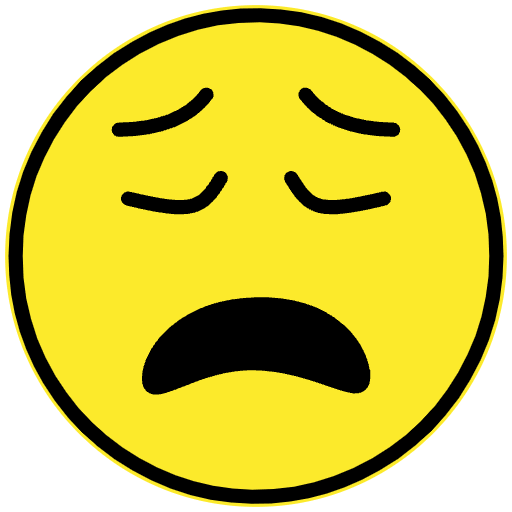 Weary Face Element from OpenMoji Emoji Set