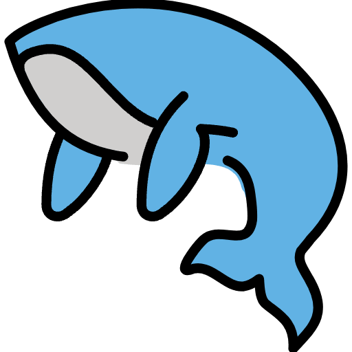 Whale Emoji from OpenMoji Set