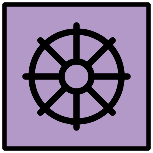 Wheel Of Dharma Emoji from OpenMoji Set