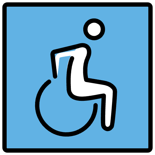 Wheelchair Symbol Emoji from OpenMoji Set