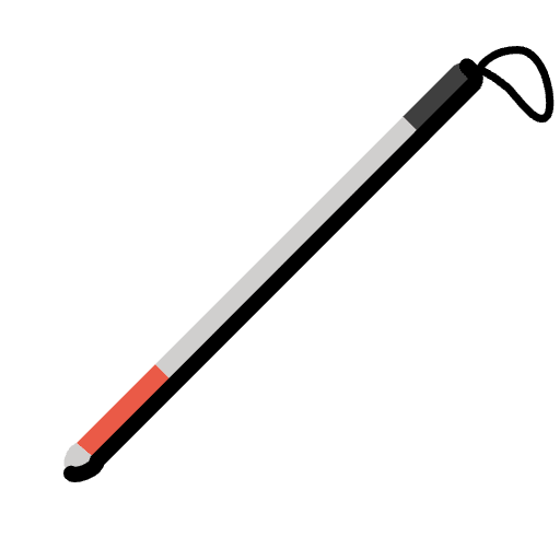 White Cane Emoji from OpenMoji Emoji Set