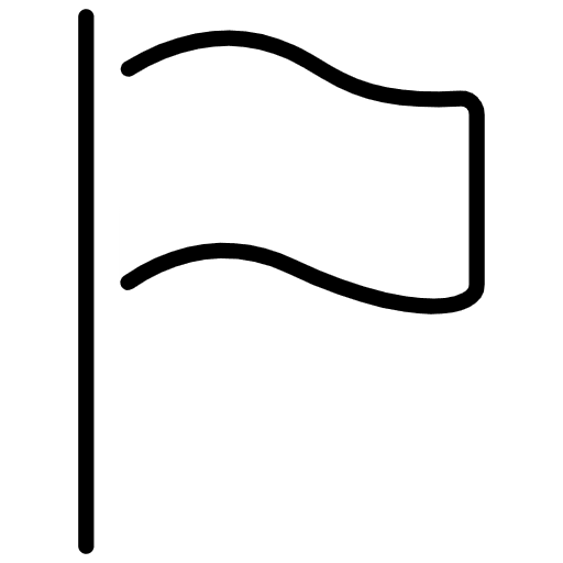 White Flag Emoji from OpenMoji Emoji Set