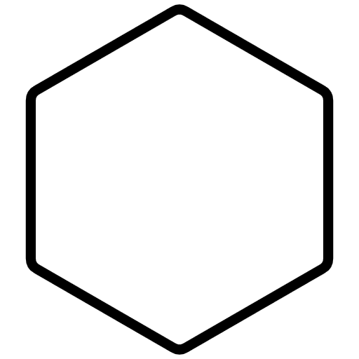 White Hexagon Element from OpenMoji Emoji Set
